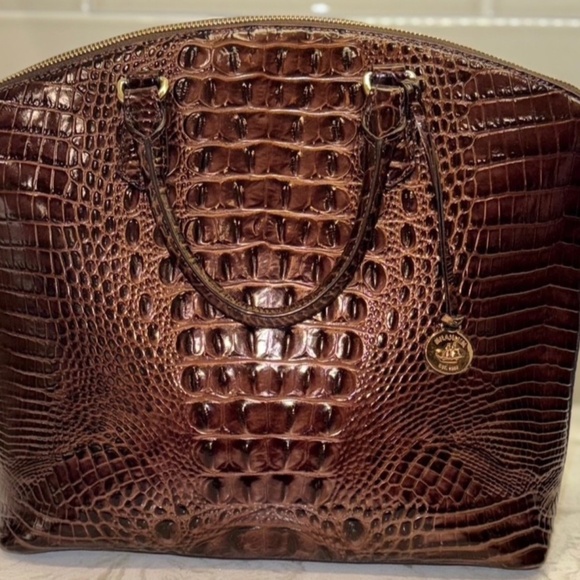 Brahmin Large Duxbury Chestnut Melbourne Leather Bag NWOT RARE RETIRED - Picture 3 of 8